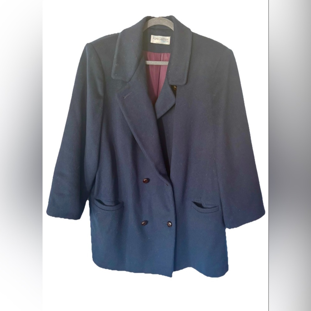 Forecaster of Boston Vintage Navy Women's Pea Coat 1x
